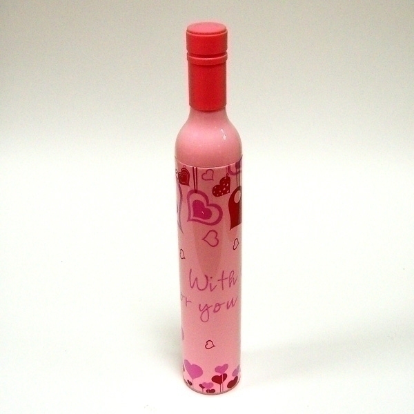 Зонт в бутылке розовый Love