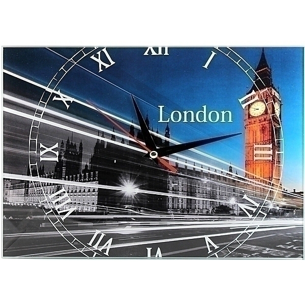 Часы Лондон (London) 20х28 стеклянные