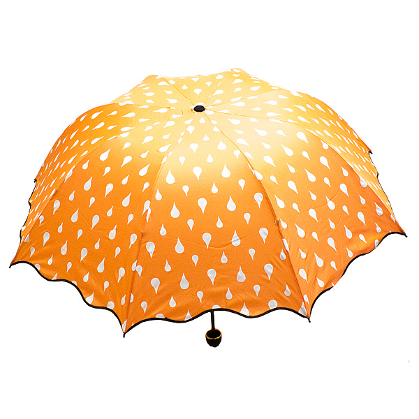 Зонт хамелеон Капельки оранжевый