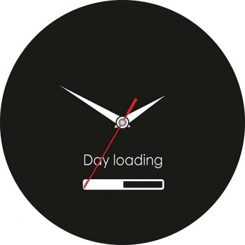 Часы Загрузка Day Loading d=28см стеклянные