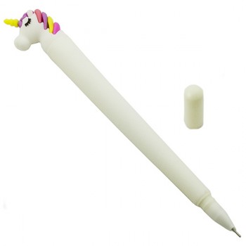 Ручка толстая Единорог бел.